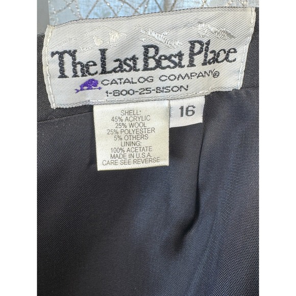 Vintage 90s "The Last Best Place"‎ Wool Blend Southwestern Skirt Plus Size 16 - Picture 7 of 9